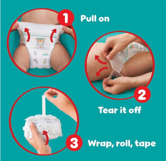 Pampers Baby-Dry Nappy Pants Size 4 Jumbo+ Pack 72 Pack