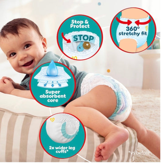 Pampers Baby Dry Nappy Pants Size 5 Jumbo+ 64 Pack