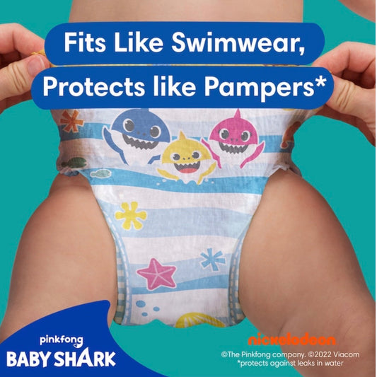 Pampers Splasher Baby Shark Size 5-6 Swim Nappies 10 Pack