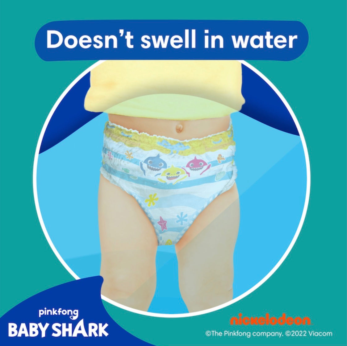 Pampers Splasher Baby Shark Size 5-6 Swim Nappies 10 Pack