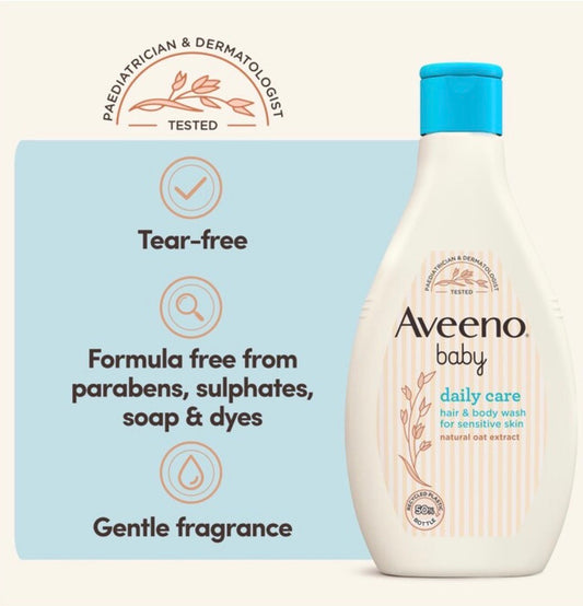 Aveeno Baby Daily Care Hair & Body Wash For Sensitive Skin 250ml