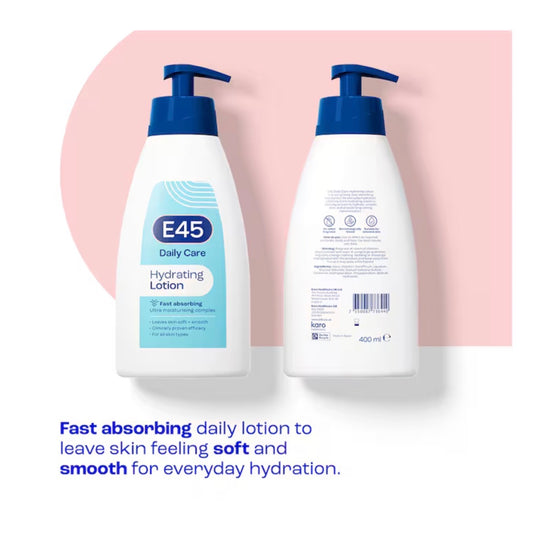E45 Daily Moisturiser Body Lotion for Dry & Sensitive Skin 400ml