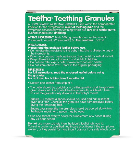 Nelsons Teetha Teething Granules 24 Sachets