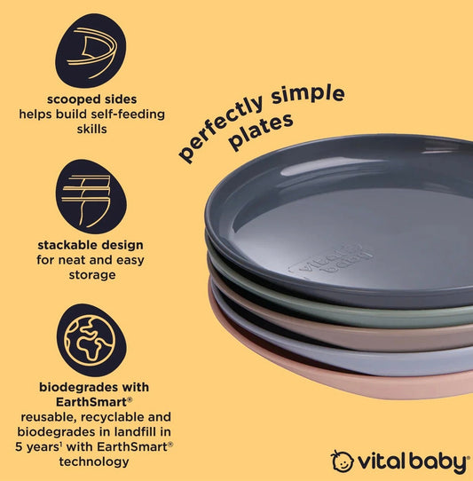 Vital Baby Nourish Perfectly Simple Plates Pack of 5