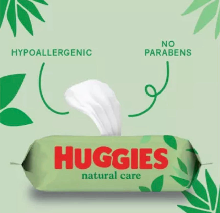 Huggies Natural Care Baby Wipes - 4 Pack (4x56 Wipes)