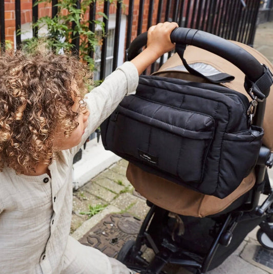 Finnson FREYA Eco Oversized Stroller Organiser with Stroller Clips - Black