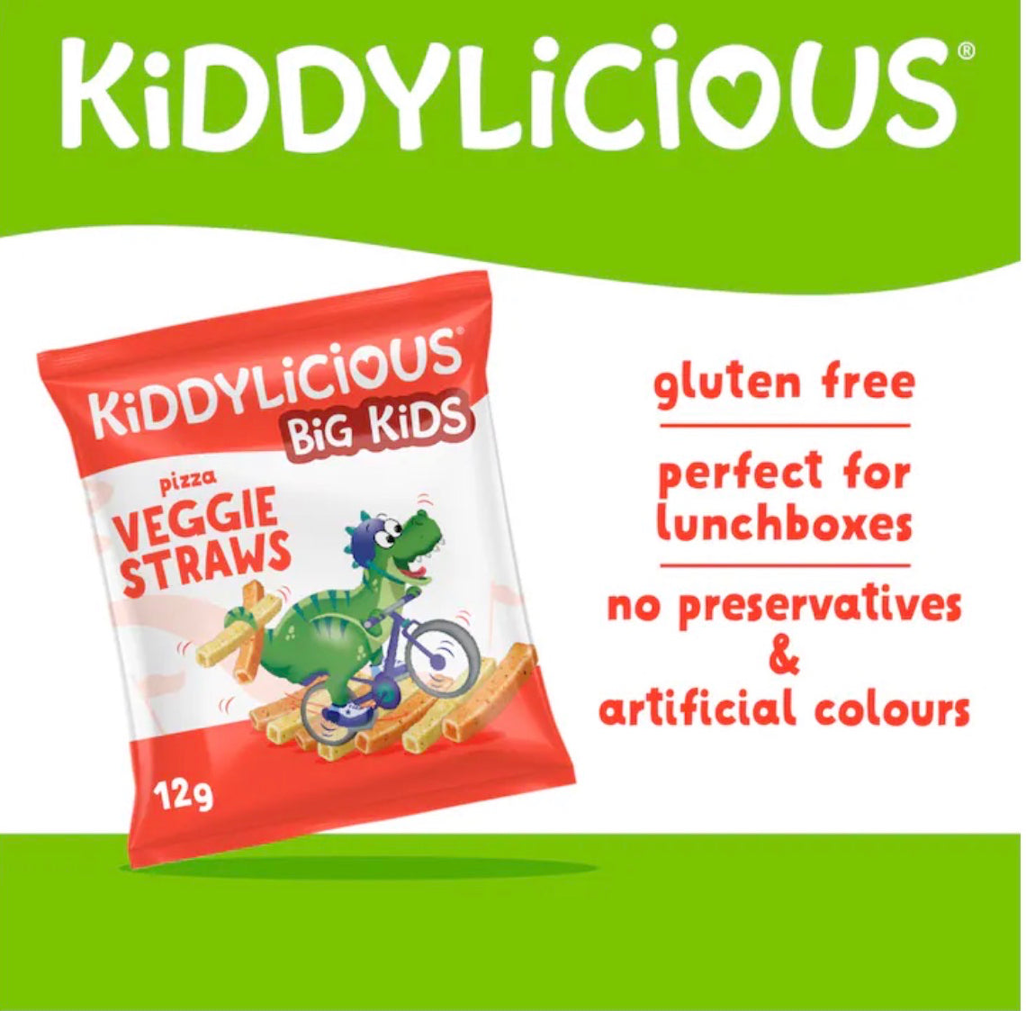 Kiddylicious Pizza Veggie Straws 4x12g