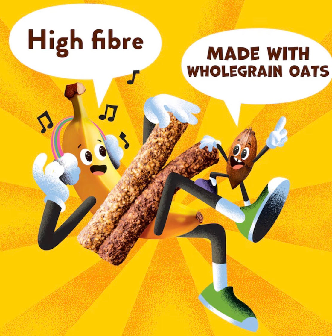 Goodies Choco Banana Oat Sticks 5x23g
