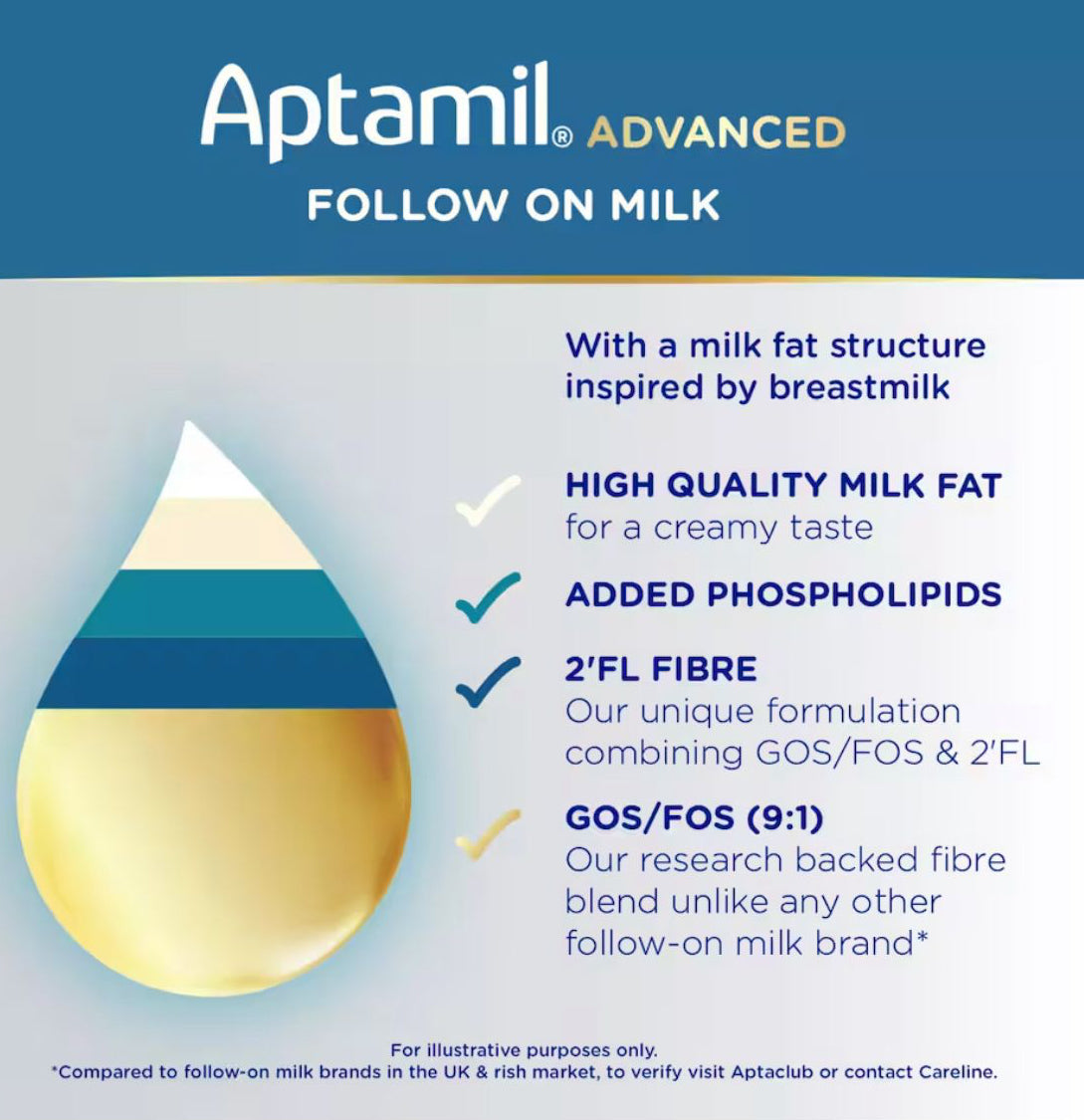 Aptamil Advanced 2 Follow On Baby Milk Formula Powder 6+ Mth 800g