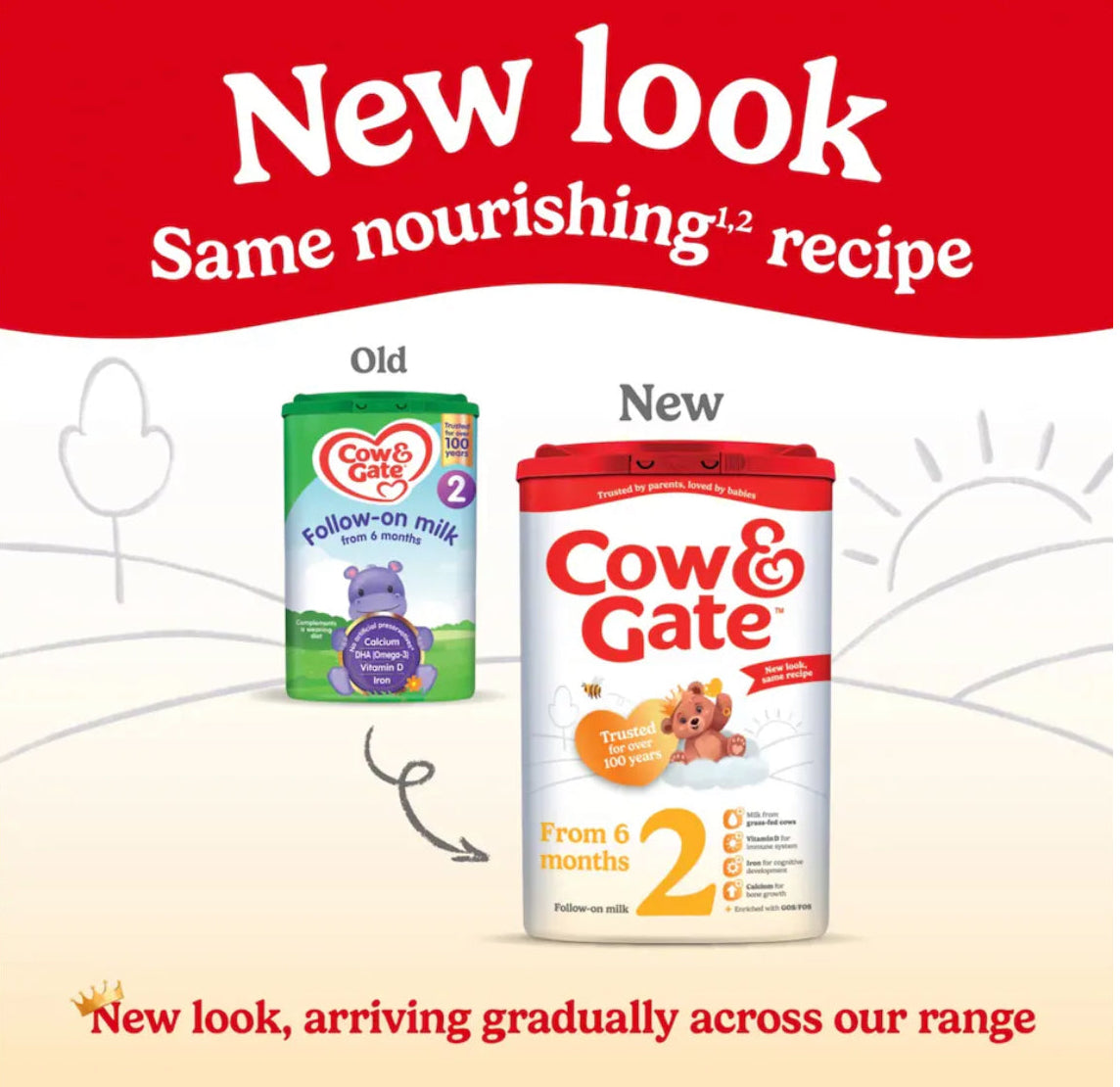 Cow & Gate 2 Follow On Baby Milk Formula Powder 6-12 Months 800g