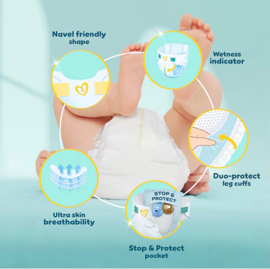 Pampers Premium Protection New Baby Size 3 70 Nappies