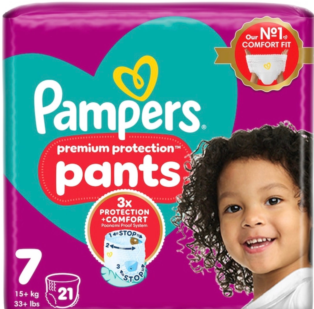 Pampers Premium Protection Essential Nappy Pants Size 7 21 Pack