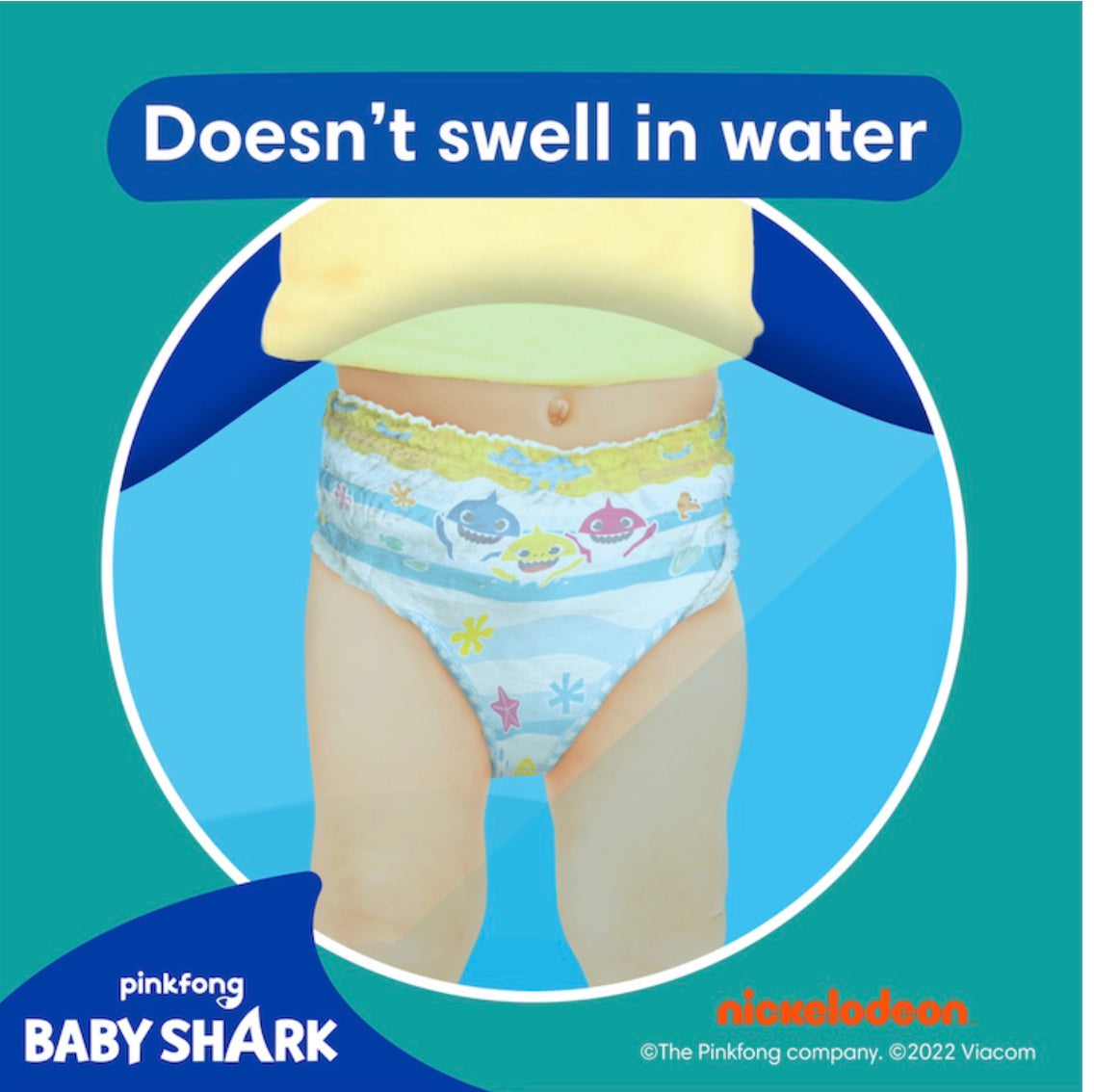 Pampers Splashers Baby Shark Size 3-4 Swim Nappies 12 Pack