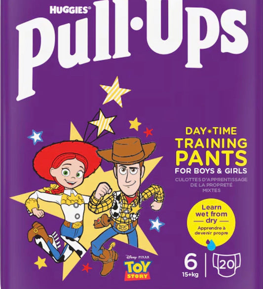 Huggies Pull Ups Training Nappy Pants Unisex Day 2-4Yr Size6 x20