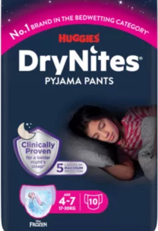 Huggies Bedwetting Pyjama Pants Girl - Age 4-7 17-30kg