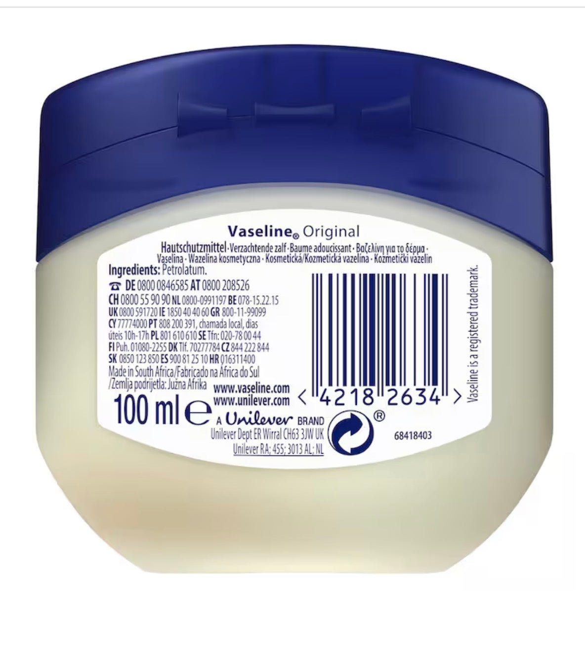 Vaseline Petroleum Jelly 100ml