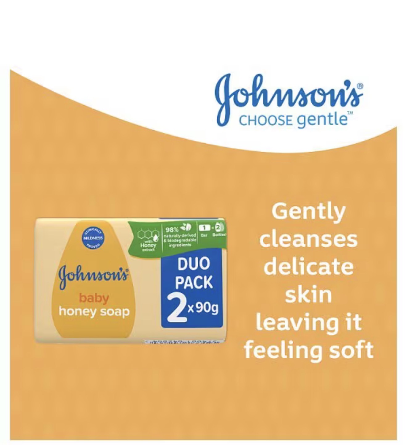 Johnson's Baby Honey Soap Duo Pack 2x90g
