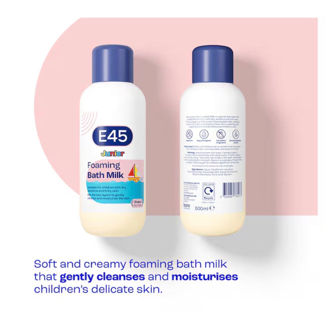 E45 Junior Foaming Bath Milk 500ml