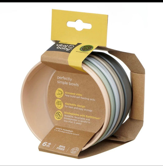 Vital Baby Bowls Natural 5 Pack