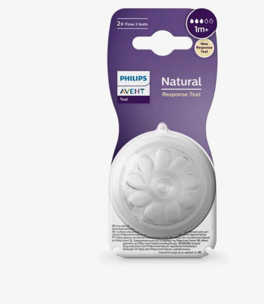 Philips Avent Natural Response Teats Stage 3 (1+ months) Pack of 2