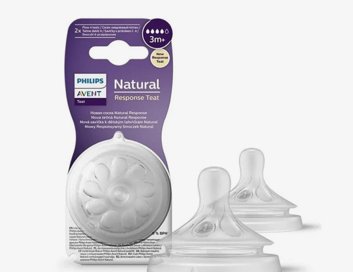 Philips Avent Natural Response Teats Stage 4 (3+ months) Pack of 2