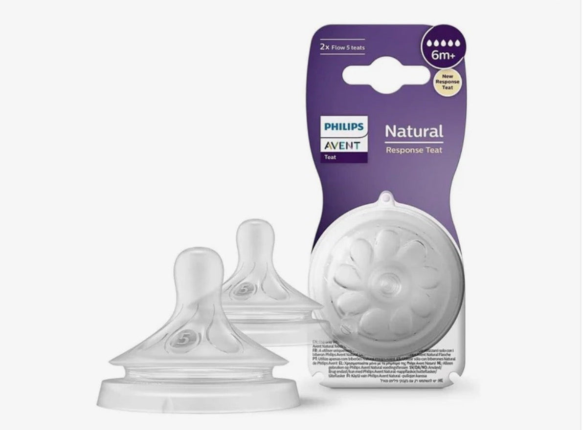 Philips Avent Natural Response Teats Stage 5 (6+ months) Pack of 2