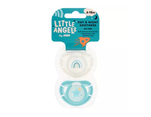 LITTLE ANGELS by ASDA Little Angels Day & Night Soothers 6-18m