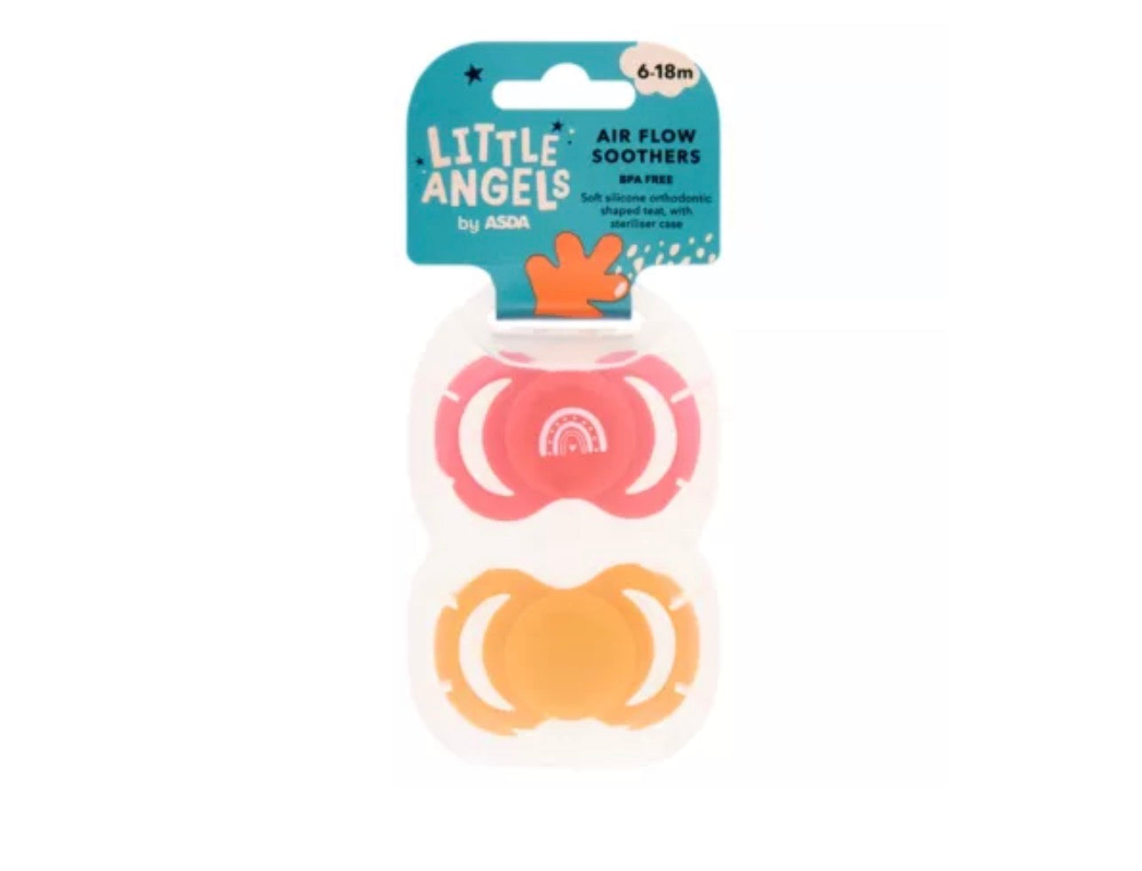 LITTLE ANGELS by ASDA Little Angels Air Flow Soothers 6-18m