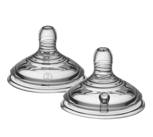 Tommee Tippee Natural Start Baby Bottle Teats Medium Flow 3m+ 2 Pack