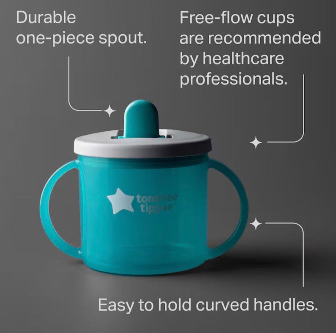 Tommee Tippee Free Flow First Cup Essentials 4m+ 190ml