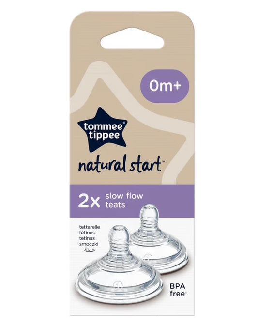 Tommee Tippee Natural Start Baby Bottle Teats, Slow Flow, 0+