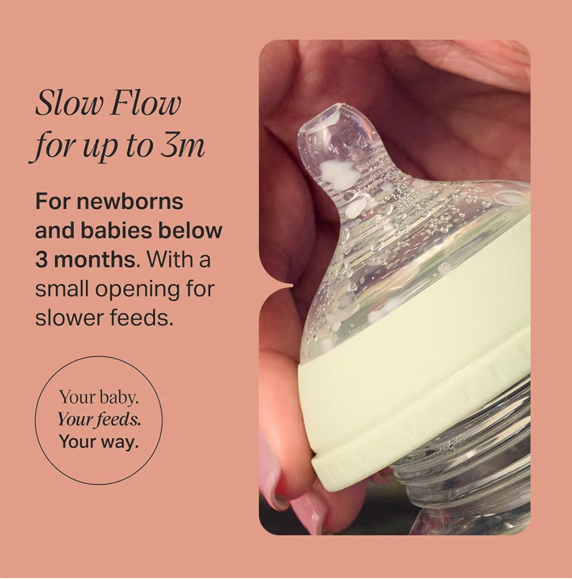 Tommee Tippee Natural Start Baby Bottle Teats, Slow Flow, 0+