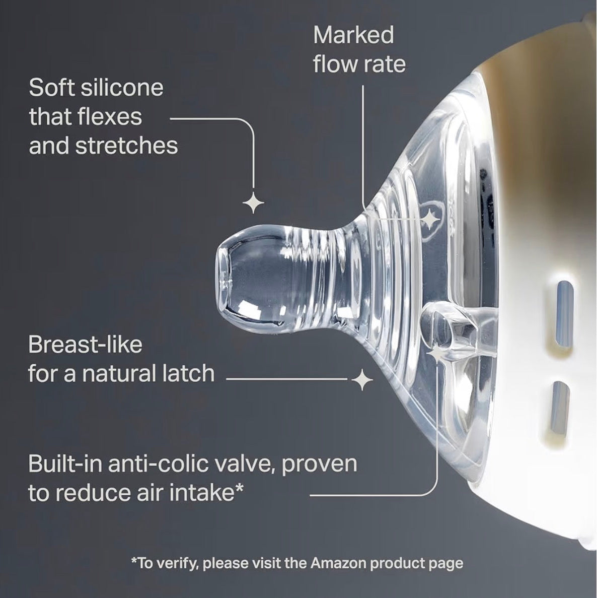 Tommee Tippee Natural Start Baby Bottle Teats, Slow Flow, 0+