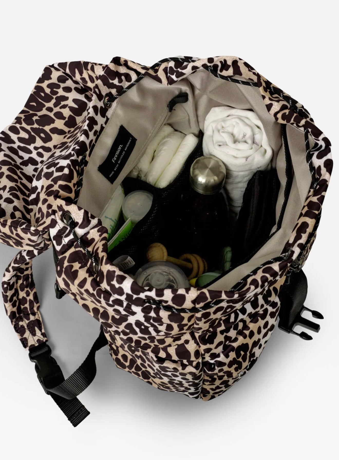 Finnson ELISE Eco Changing Backpack with Changing Mat - Leopard