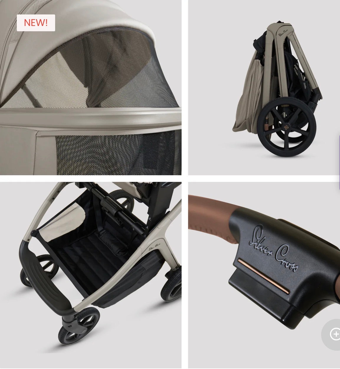 Silver Cross Cove Champagne Travel System Accessory Bundle (8 piece)