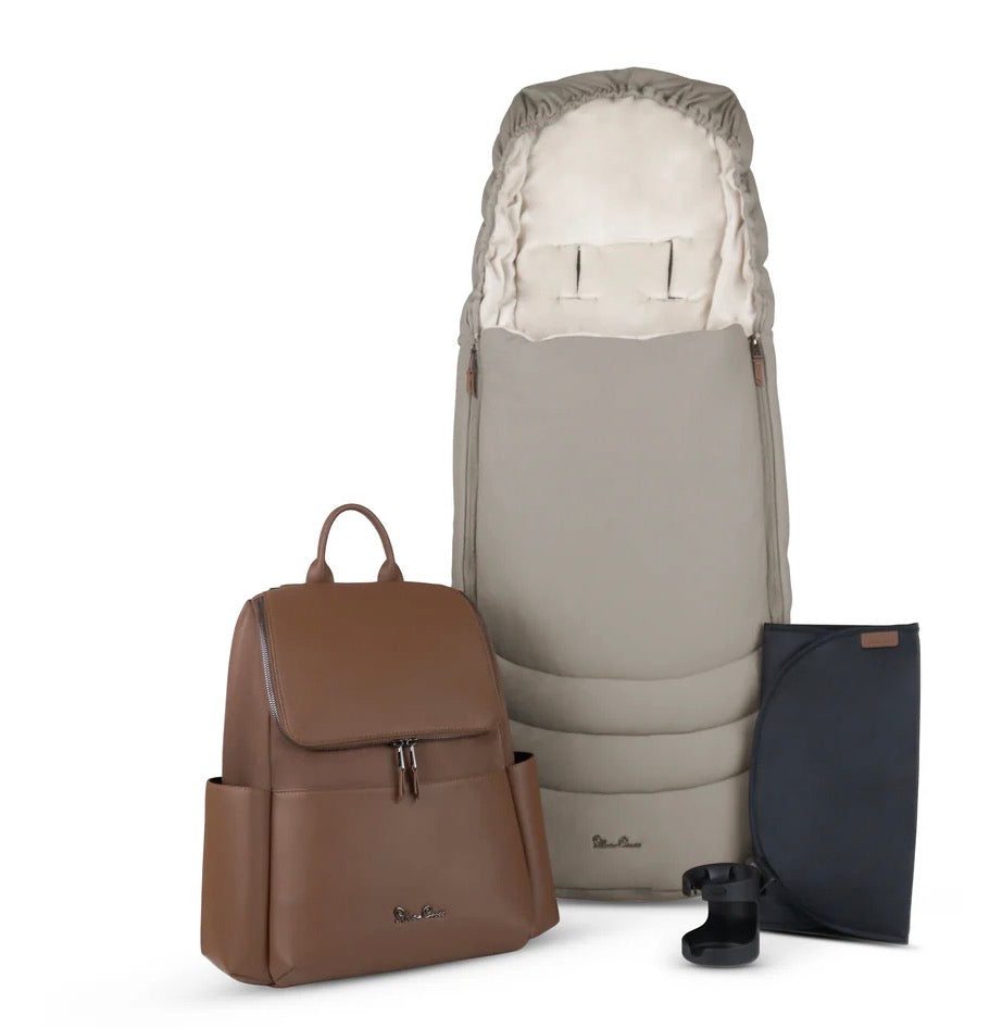 Silver Cross Cove Champagne Travel System Accessory Bundle (8 piece)