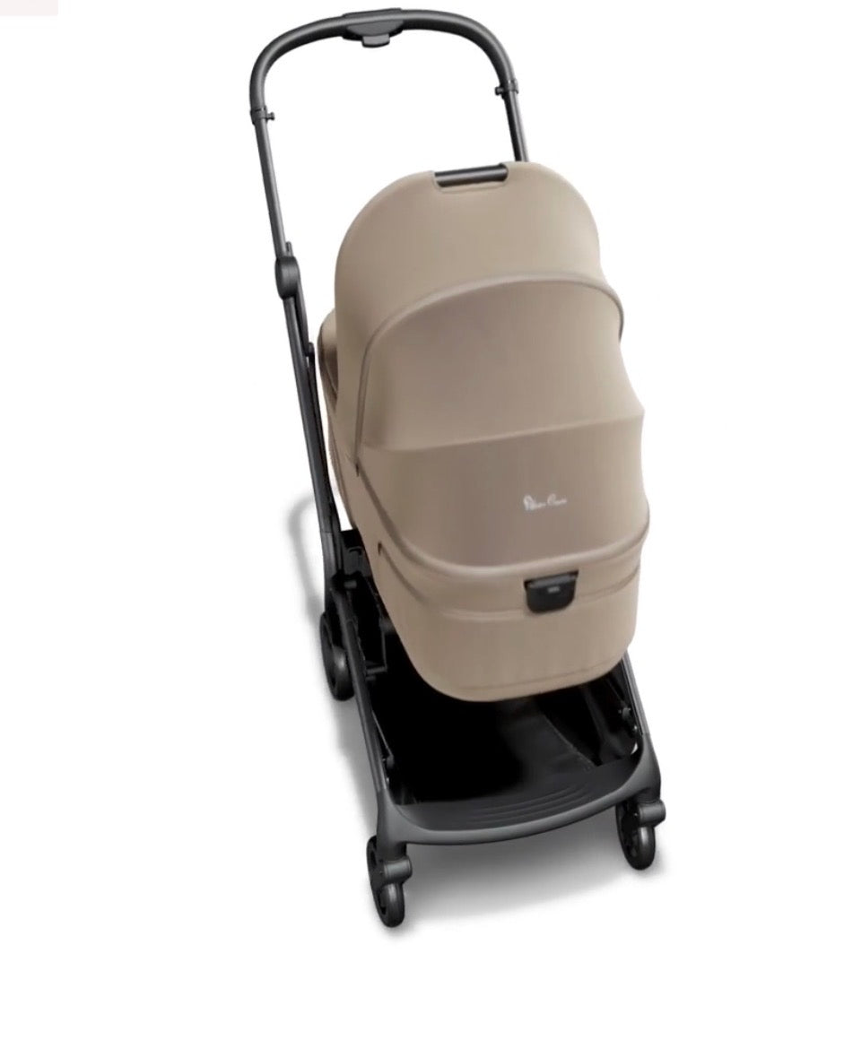 Silver Cross Nia Champagne Compact Travel Stroller with Carrycot (6 Piece)
