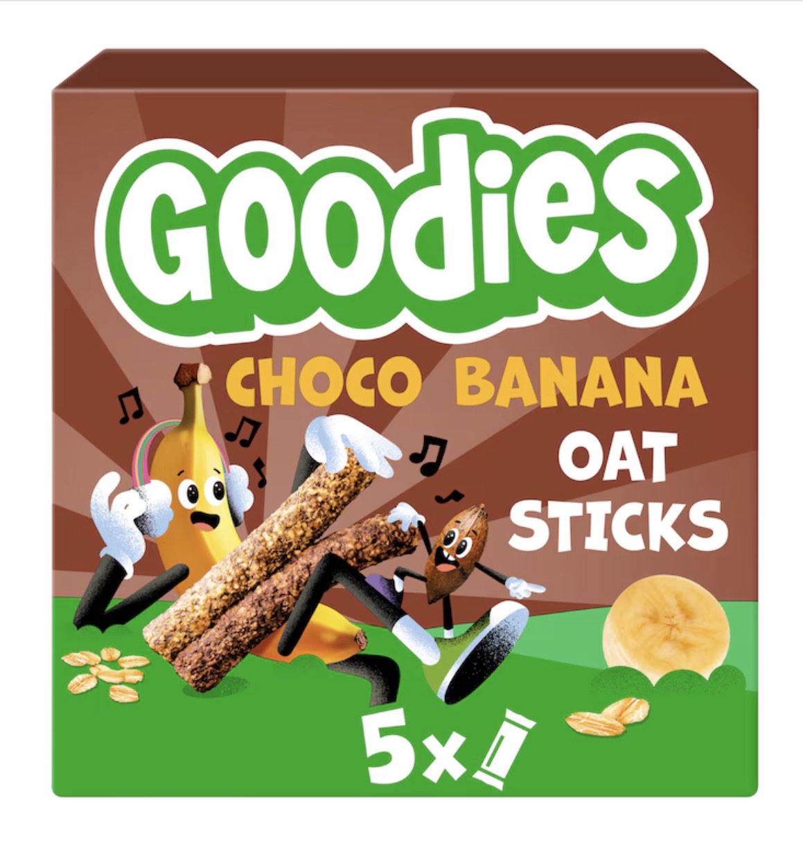 Goodies Choco Banana Oat Sticks 5x23g