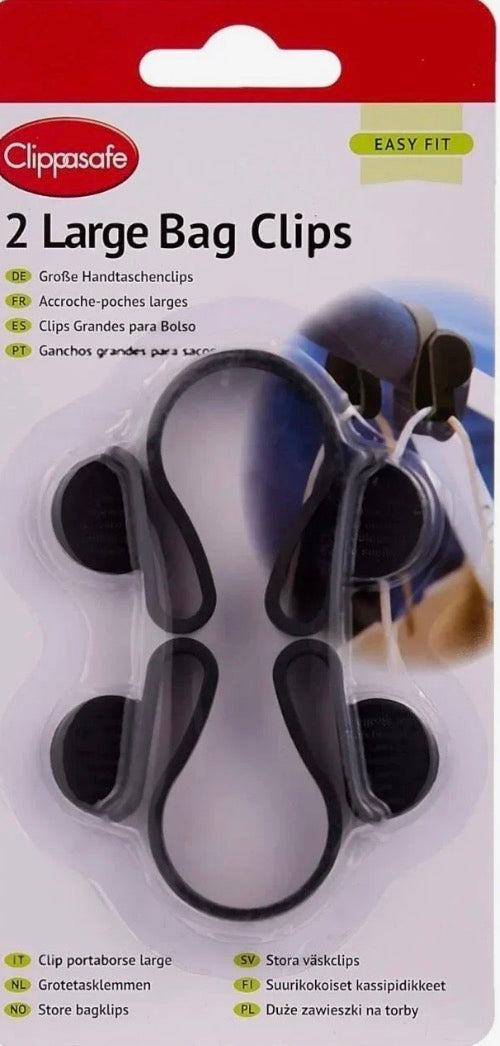 Clippasafe Large Pram & Stroller Bag Clips 2 pcs