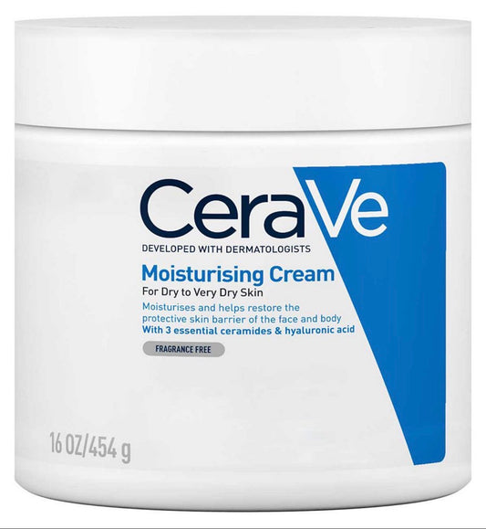 CeraVe Moisturising Cream Pot with Hyaluronic Acid & Ceramides for Dry to Very Dry Skin 454g