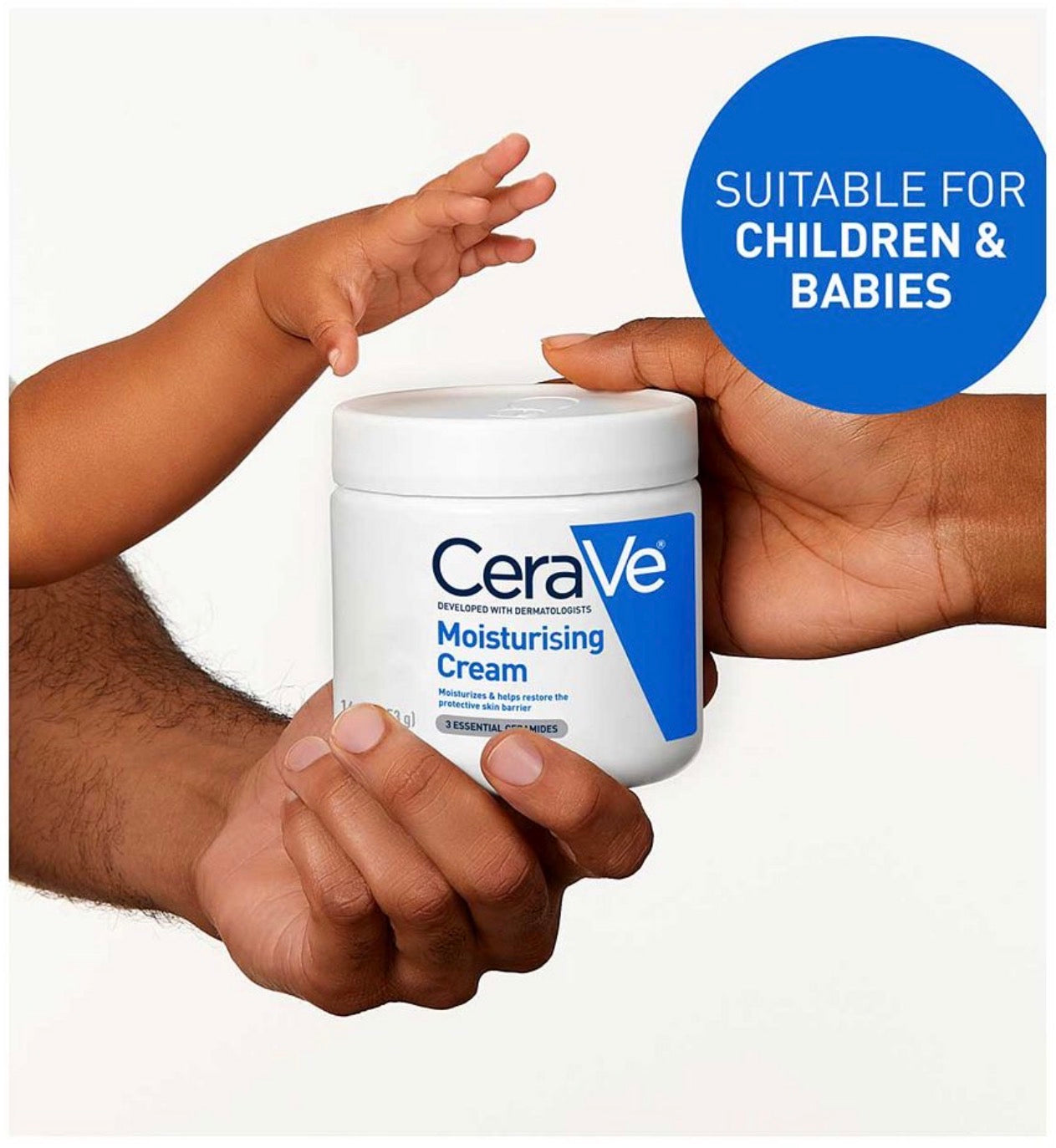 CeraVe Moisturising Cream Pot with Hyaluronic Acid & Ceramides for Dry to Very Dry Skin 454g