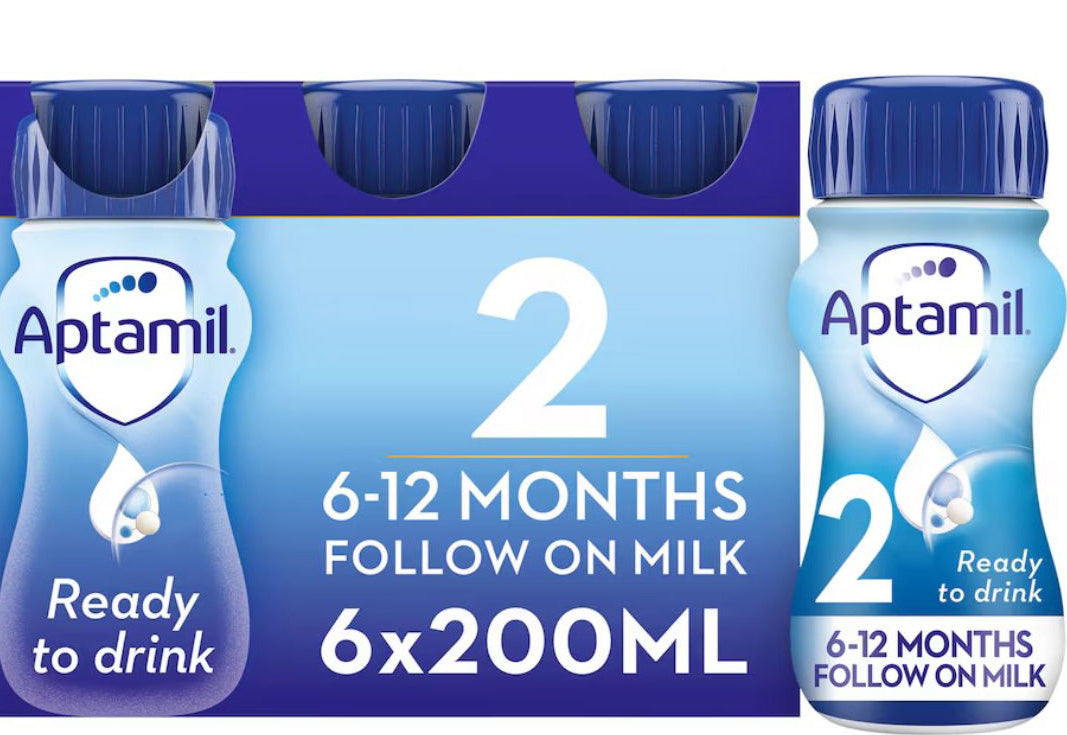Aptamil 2 Follow On Milk Ready to Drink 6-12 Months 6 x 200ml